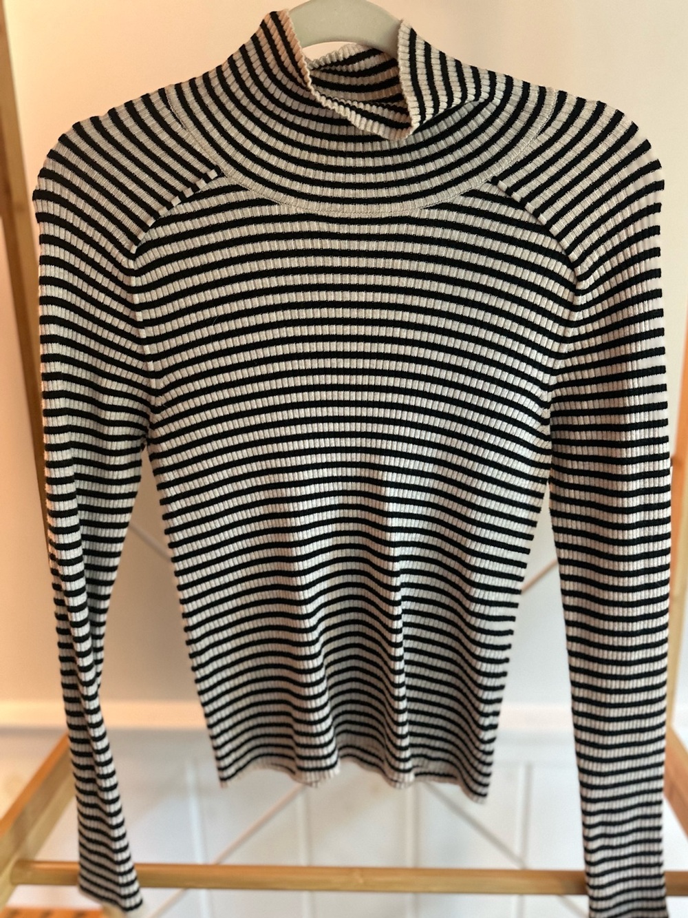 Universal Threads Striped Mock Neck Long Sleeve